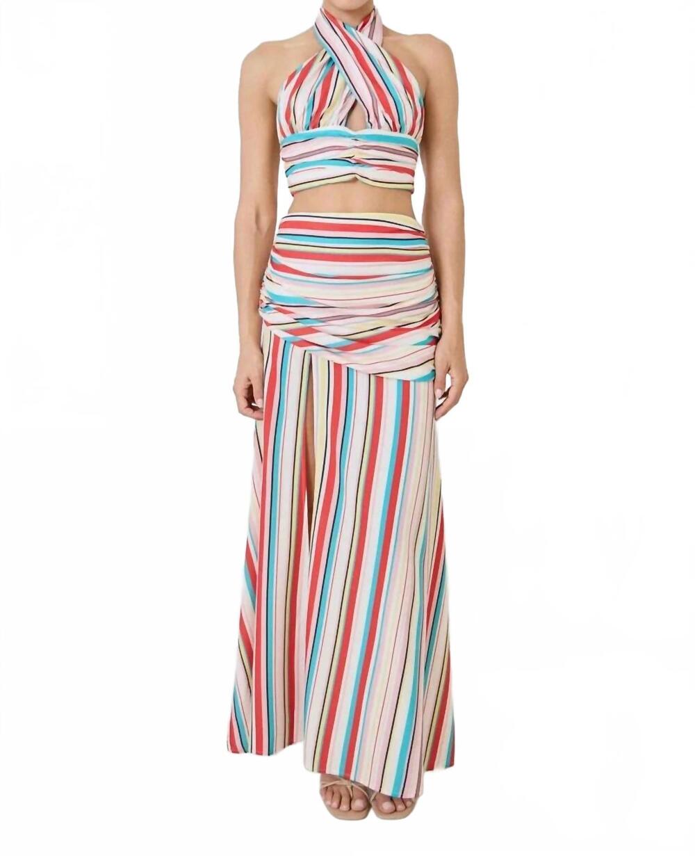 NEW 2.7 AUGUST APPAREL santorini stripe set in multi